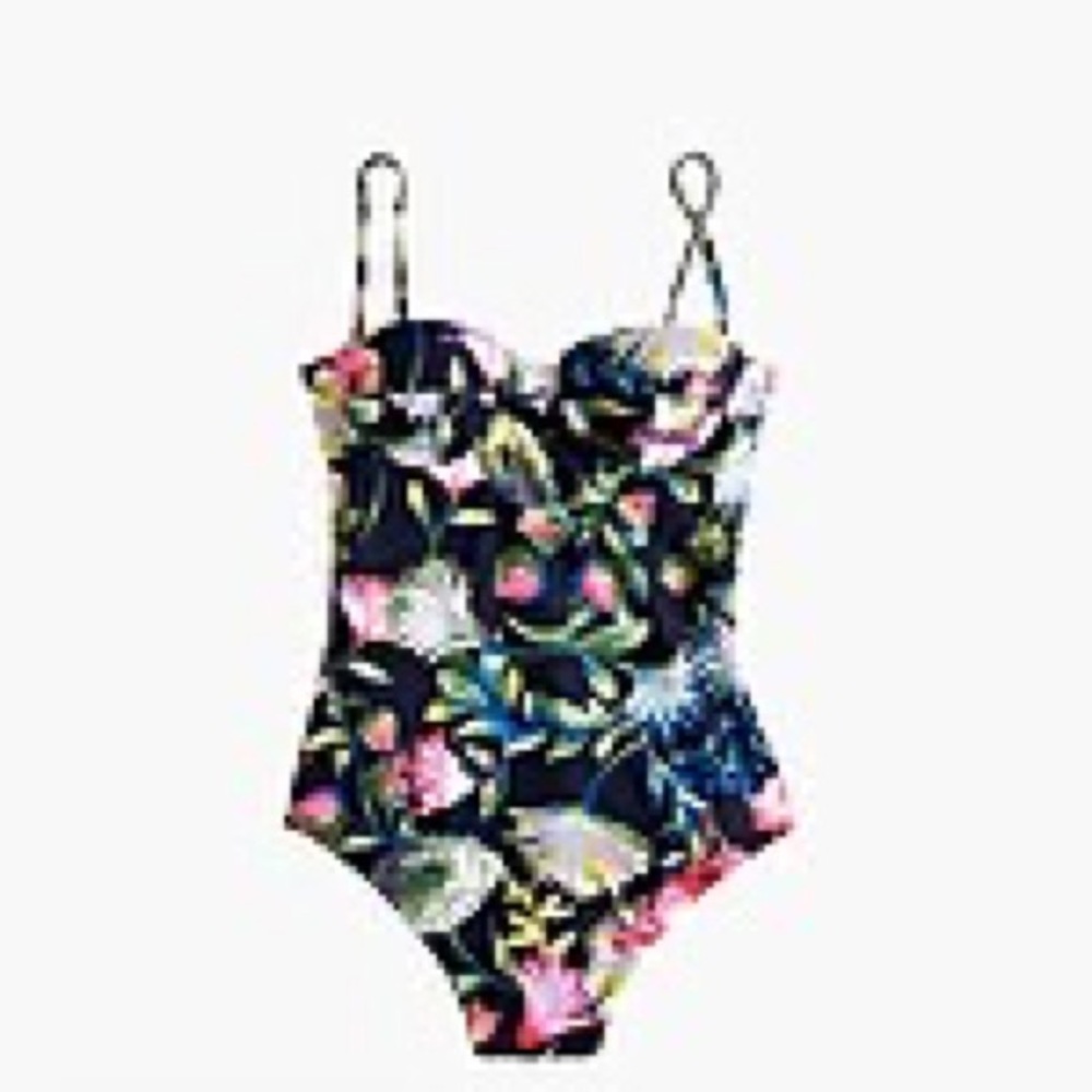 J.Crew Underwire one-piece swimsuit in floral